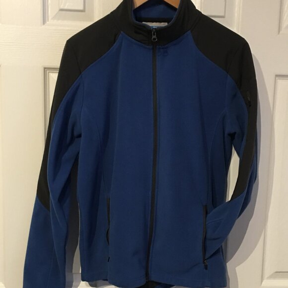 Men's Mondetta Fleece Jacket-Blue/Gray - Picture 4 of 5